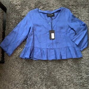 New 100% linen blazer